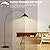 ???????? ???????? Arc Floor Lamp for Living Room with Remote, Black Standing Lamp with LED Bulb, Stepless Dimmable Industrial Floor Lamp Over Couch, Modern Tall Reading Lamp for Bedroom Office, 3CCT