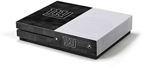 Skinit Decal Gaming Skin Compatible with Xbox One S Console - Officially Licensed NFL New York Giants Black & White Design