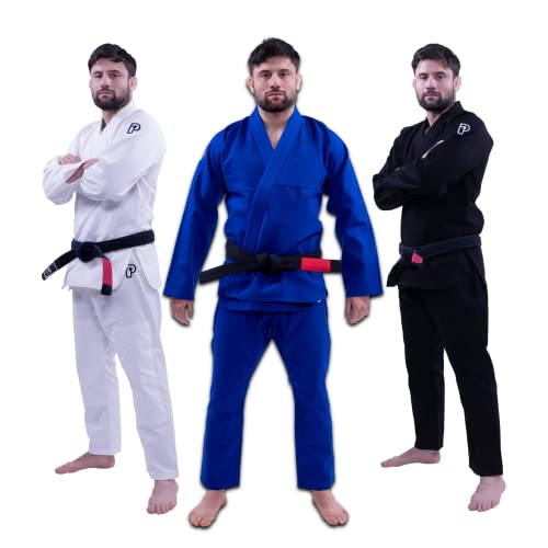 Progress Kimono BJJ Ligero Con Cinturón Blanco Gratis Para Hombres y Mujeres, Resistente al Desgarro Para Entrenamiento y Competición