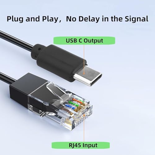 Leehitech 2 Stück 12V/1.2 A Gigabit Typ C PoE Splitter, 48V PoE auf 12V/1.2 A USB-C PoE Ethernet Splitter Adapter, IEEE 802.3af Standard, 100/1000Mbps Plug and Play für IP-Kamera, Smart Home