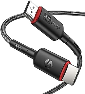 Silkland 4K HDMI Cable 2M, HDMI Lead, Support 4K@60Hz, ARC, HDR, 3D, Ethernet, HDMI ARC Cable for Soundbar, Compatible with TV, Blu-Ray, PS4/5, Xbox, Projector, Soundbar, Sky, PC, Laptop