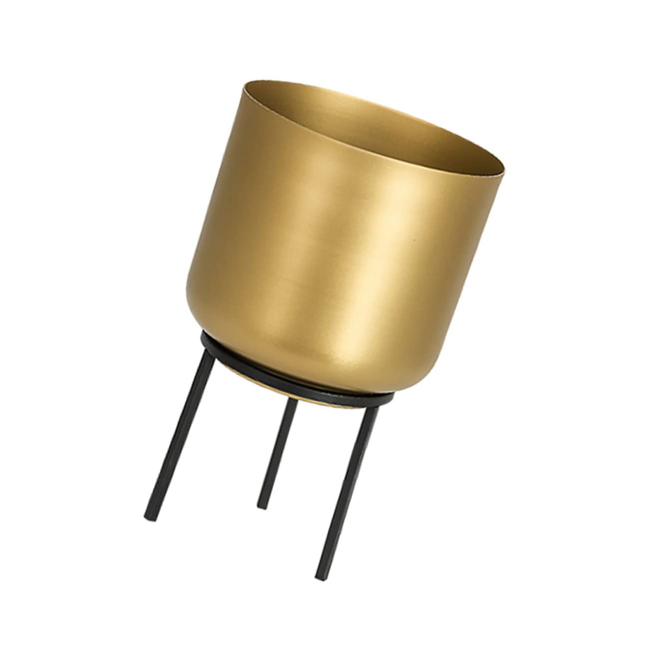 Sosoport Jarrón Durabilidad Contenedor Práctico para Arreglos de Flores de Estilo Nórdico de Hierro Dorado Adecuado para Decoración de Interiores y Sala