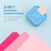 BAOFALI 3-in-1 Diagonal Corner Punch，Paper Corner Rounder Punch 3-Way Paper Edge Cutter Corner Rounder for Cardstock Crafts, Photo Card Making, Scrapbook Supplies DIY Projects #4