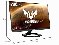 ASUS TUF Gaming VG249Q1R - 24 Zoll Full HD Monitor - 165 Hz, 1ms MPRT, FreeSync Premium - IPS Panel, 16:9, 1920x1080, DisplayPort, HDMI – Ansicht 6