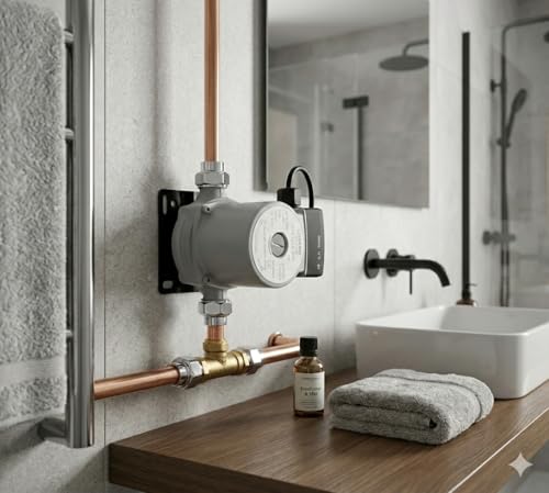 Image of Automatic Pressure Booster Pump, 120 Watt Cold /Hot Water Circulation, Compatible with Washing Machine | Shower | 9 Mtr Head | 35 lpm Flow | Energy Efficient | Compact Design