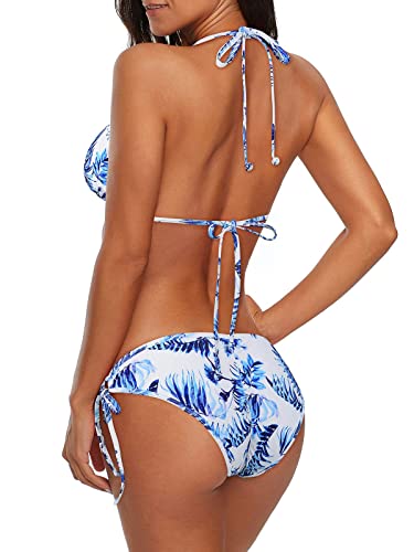 Image of Century Star Women Cute String Triangle Bikini Sets - Swimsuits Two-Piece Tie Side Adjustable Ties Halter Bathing Suit