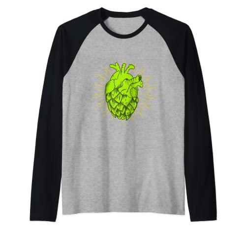 Hopfen Malz Brauer Bierbrauer Brauhaus Bierhaus Brauen Regalo Camiseta Manga Raglan