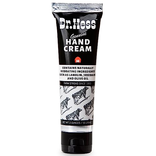 Dr. Hess Genuine Hand Cream, Nourishing & Softening Lotion for Dry, Cracked Hands & Heels, Eczema Relief, with Lanolin, Beeswax, Olive Oil & Vitamin E, Cruelty-Free, Paraben & Sulfate-Free, 2 oz