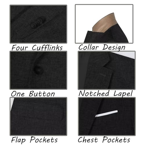 High-End Suits Men's Lightweight Casual Suits Set 2 Piece One Button Blazer Jacket Pants for Wedding Business Prom Homecoming2