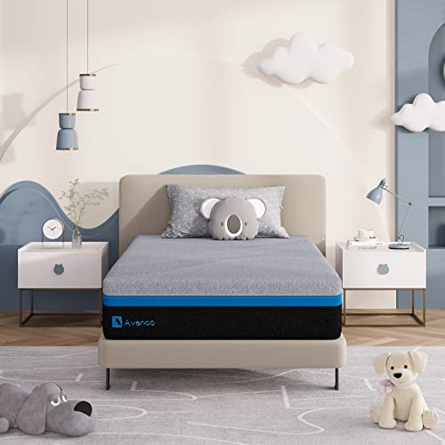 Image of Avenco Twin Mattress, 10 Inch Mattress in a Box Twin Size with Gel Memory Foam & Breathable Cover, Pressure Relieving, Twin Bed Mattress Medium Firm Supportive, CertiPUR-US Certified