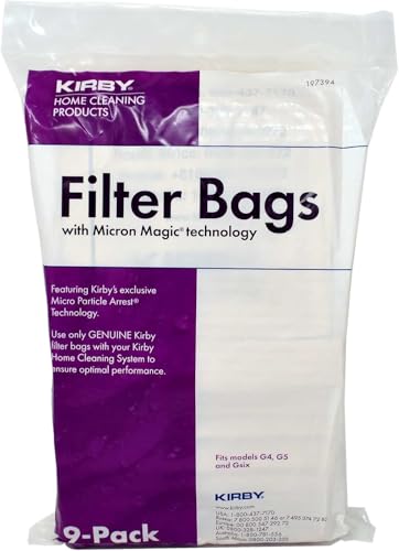 Kirby NEW 9 Micron Vacuum Cleaner Bags G4 & G5 with belts