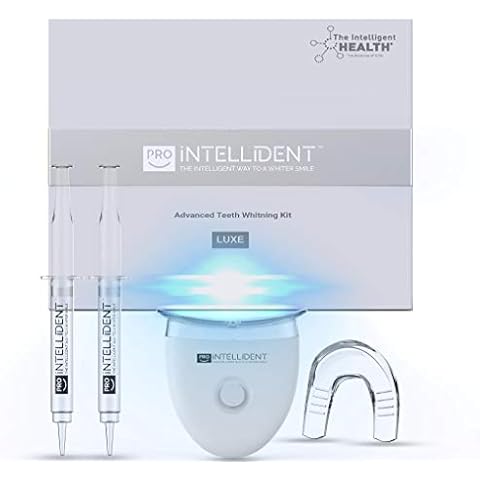 Teeth Whitening Kit with LED Light - Pro Intellident Advanced Gel & Stain Remover - Longer Lasting Results Than Whitening Strips or Activated Charcoal - Ideal Tooth Whitener for Sensitive Teeth Cover