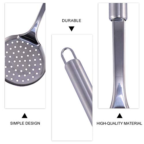 PIXNOR 1 PÇ Escorredor de aço inoxidável Colher com ranhura para cozinha Coador de malha fina Ferram