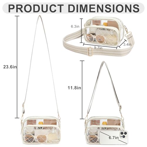 NEOREAL Clear Bag for Stadium Events Transparent Bags Crossbody Small Purse for Women Girls for Concerts Sports Approved 5