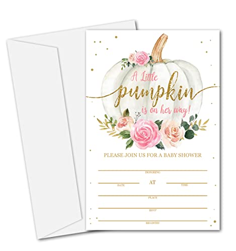 Invitaciones de baby shower prácticas, pack de 25 tarjetas de invitación y sobres para organizar