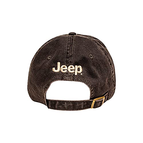 Jeep Grille Logo Garment Washed Hat Black #TOP1