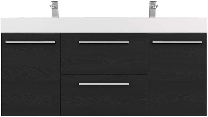 Ripley Bathroom Vanity, 54", Black
