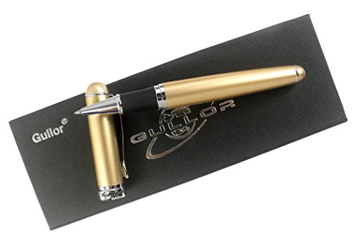 Gullor Jinhao X750 Rollerball Pen, Silver Trim, Black Ink(0.7Mm), Gold #TOP5