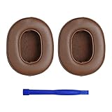 Lambskin Leather Replacement Ear-Pads Cushions for ATH MSR7 M50X Headphones, Compatible with HyperX Cloud & Cloud 2 / SteelSeries Arctis 3 5 7 9 9X Pro Wireless Stealth 600 and More (Brown)