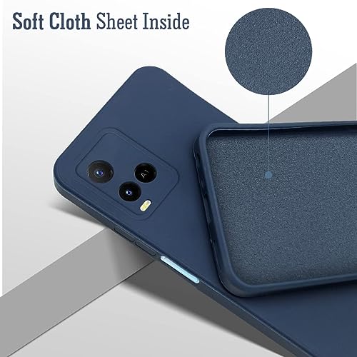 Image of Jkobi Back Cover Case for Vivo Y21 2021 | Y21G (Matte Silicone with Inside Fiber Cloth |Blue)