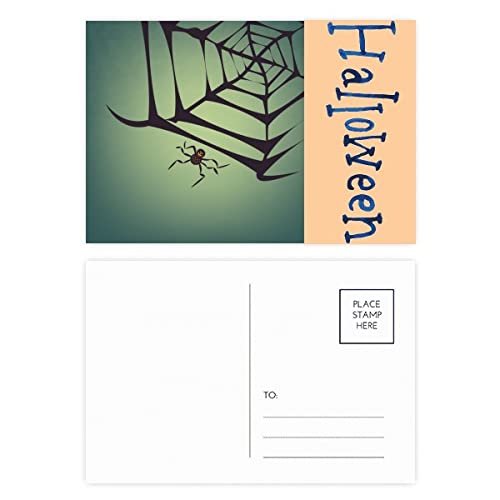 Cartes postales d'Halloween lot de 20 illustrations toile araignée décoration papeterie