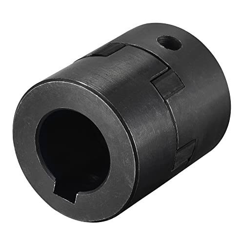 sourcing map Acoplamiento Flexible de Eje de 25mm a 25mm, Acoplador 51mm Longitud 44mm Diámetro, Conector de 45#acero, Accesorios para Motor