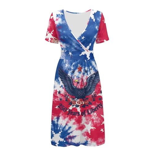Image of Women's Summer Dresses Short Sleeve Formal Dresses with Pockets | Lightweight polyester fabric delivers cool airflow during hot summer outdoor activities