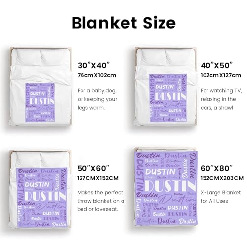 Personalized Blankets for Kids with Names Customized Blankets with Name for Adult Custom Blanket Gift for Birthday Christmas Valentines Day Gift