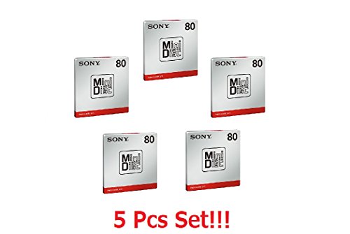 [5 Pcs Set] Sony MD80 Blank Mini Disc 80 Minutes Recordable MD Japan