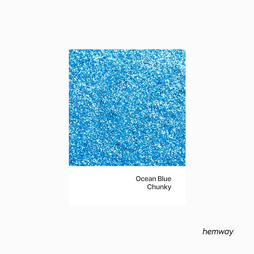 Hemway Resin Glitter Ocean Blue 100g Chunky - Image 2