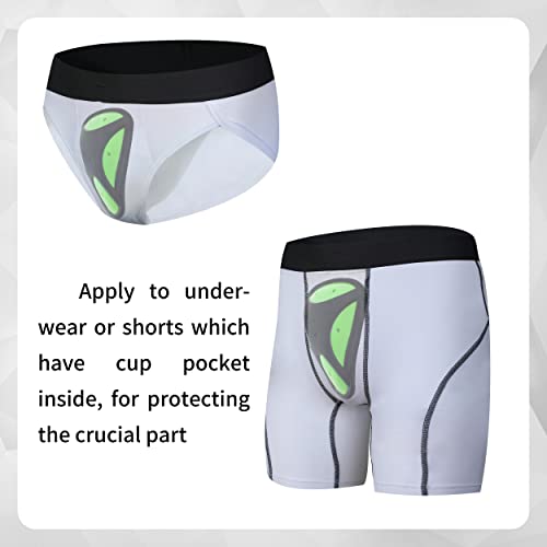 Unshdun Boys Youth Men Bioflex Protective Athletic Supporters Soft Cup Baseball Football Lacrosse Hockey(Adult, Green, One Size) #TOP4