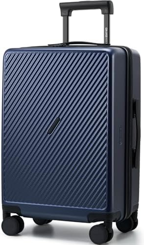 OIWAS 20 Inch Carry On Luggage, Suitcase Carry-on with 8 Spinner Wheels, TSA Lock, Waterproof Compartment, DIY Lightweight Carry On Hard Shell Suitcase Airline Approved for Short Trip, Blue