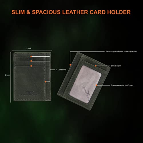 URBAN FOREST Green Chris Leather Card Holder for Men 5