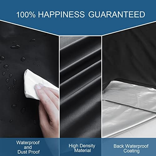 Mattress Bag King Size(US Queen) for Moving with 4 Handles for Easy Moving, Waterproof Mattress Storage Bag, Double Zippers Reusable Heavy Duty Mattress Protector, Black
