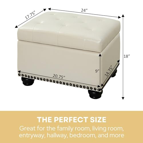image for Convenience Concepts Designs4Comfort 5th Avenue Upholstered Storage Ot
