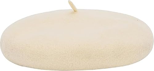 Kids Beret Cap Wool-Blend - Classic Warm Wool Felt Berets Hat for Young Girls 2-8 Years (AU, Alpha, Small, Beige)
