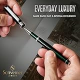 Scriveiner British Racing Green Personalisierter Stift - Atemberaubender Grüner Lack Luxus Tintenroller Mit Chrom-Finish, Schmidt Tinte, Bestes Graviertes Tintenroller Geschenkset, Custom Name Gravur