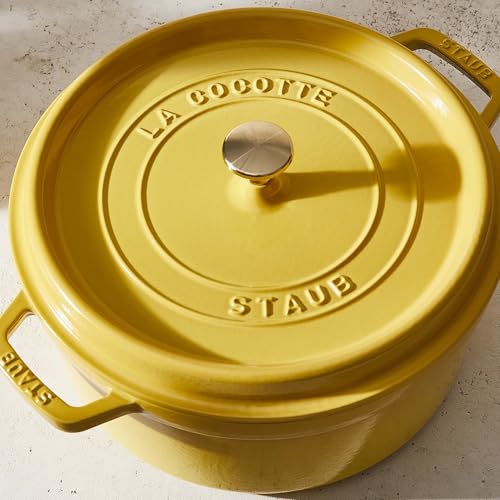 Image of Staub Cast Iron 4-qt Round Dutch Oven - Citron