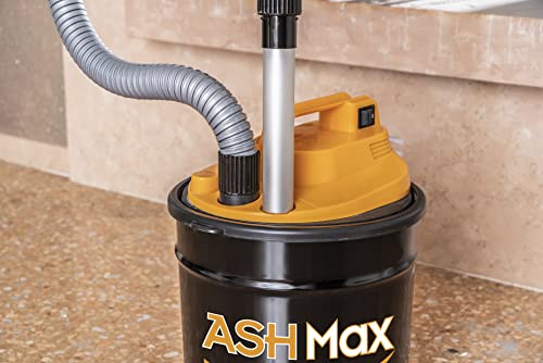 RIBIMEX PRCEN015, ASHMax Aschesauger, 1000 W, 18 L, Orange und Schwarz & RAKSO Glas-Reiniger für Kamin-Scheiben Ofenglasreiniger Schwamm Kaminreiniger Kamin-Ofen und Kaminscheibenreiniger 2 St