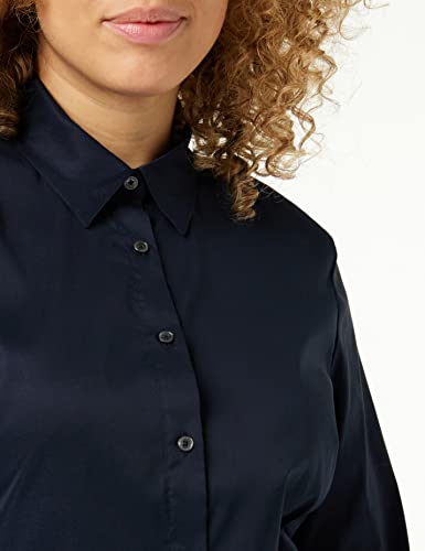Tommy Hilfiger Damen Bluse Heritage Slim Fit Elegant, Blau (Midnight), 46 3