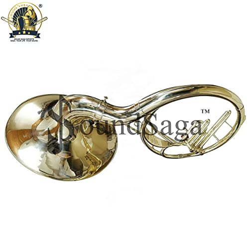 Soundsaga Sound Saga® Brass Gold Finish 22Inch King Size Handmade Sousaphone Brass Made Bb Big Bell Tuba With Mouth Piece And Carry Bag Musical Instrument Gift #TOP4