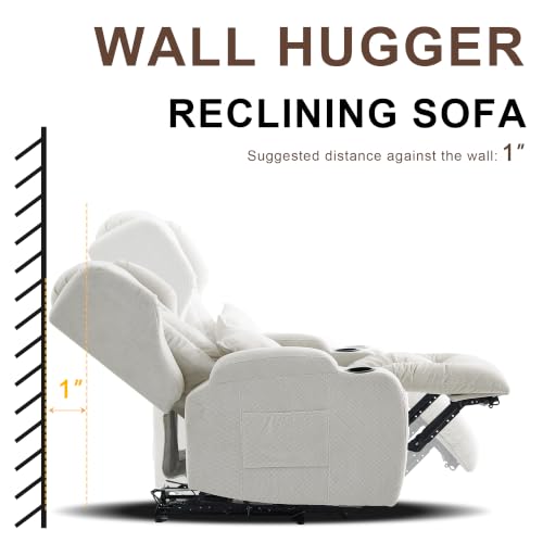 Image of DRMBOOK Power Recliner Chair, Wall Hugger Reclining Sofa