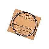JoycuFF Gifts for Women Morse Code Bracelet for Women Secret Messages Wood Beads Jewelry Birthday Va