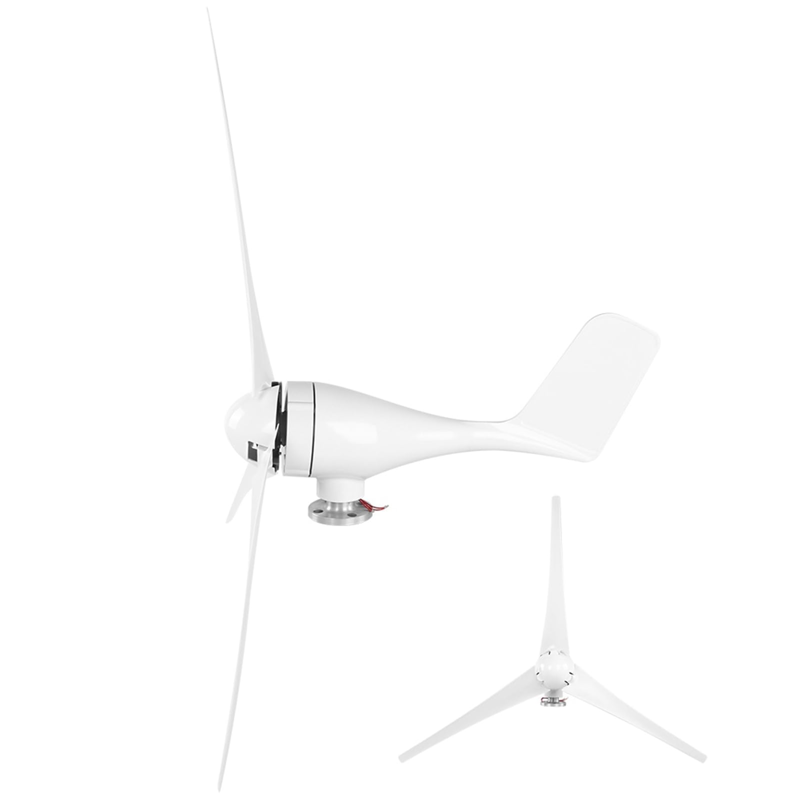 1200 W Kleine Windturbine, Kleiner Windgenerator, 1200 W Windgenerator, 3-Blatt-Windturbine, DC 12 V, 24 V, 48 V, Turbinen-Windgenerator für das Aufladen von Schiffen zu Hause