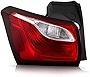 VIPMOTOZ Factory Style Outer Red Clear Incandescent Tail Light Brake Lamp Compatible With 2018-2021 Chevy Equinox Quarter Panel Mounted Left Driver Side