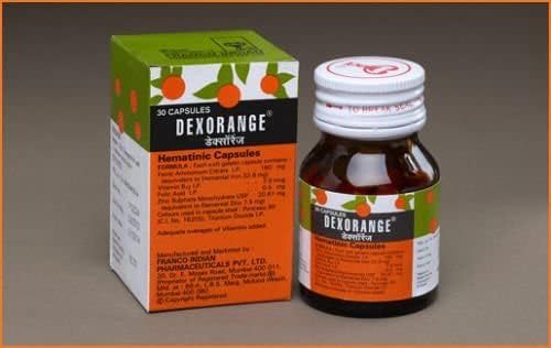 Miniatura 2 de Dexorange 30 Cápsulas Hematínicas Cápsulas Anemia Debilidad Úlcera Pilas Pépticas Hierbas