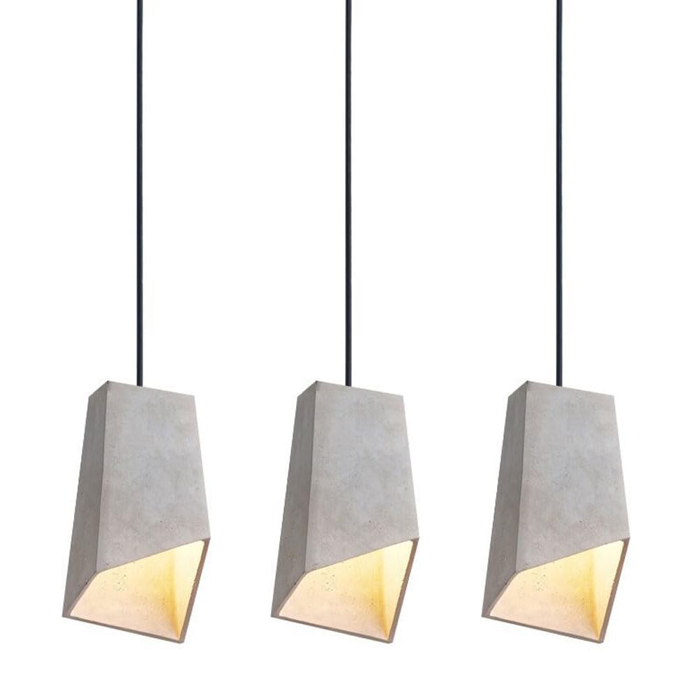 Luminaire minimaliste nordique en béton suspendu pour un design épuré