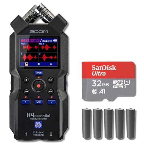 Zoom H4essential 4-Track Recorder with 32GB microSD