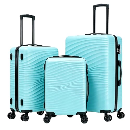 Image of Rosamo Luggage Sets 3 Piece, ABS Suitcase Set (20 /24 /28), Hardside luggage with Spinner Wheels, Travel Luggage,14x8x9 Airline Approved Carry on, Lightweight Luggage with High-Security Lock