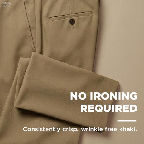 Image of Haggar Men's Classic Fit Premium No Iron Khaki Pant